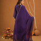 Zehra Purple Silk Zari Work Suit Set