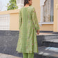Pista Chanderi Floral Embroidered Kurta Set