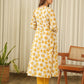Sunlit Mustard Cotton Print Suit Set