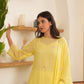 Jane Yellow  Embroidered Doria Suit Set