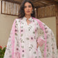 Maya White Chanderi  Staright Set