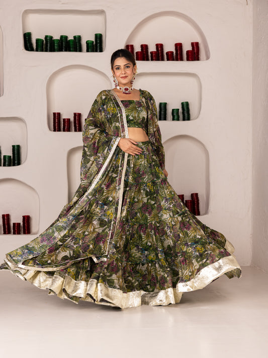 Mehandi Lehenga