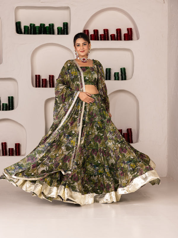 Mehandi Lehenga