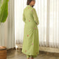 Pistachio Green Embroidered Chanderi Kurta Set with Pants