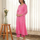 Pink Noor Aari Embroidered Chanderi Suit Set