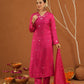 Nazakat Pink Silk Mirrorwork Suit Set