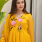 Murraya Mustard Handpaint Suit Set