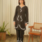 Deep Black Muslin Co-ord Set