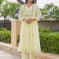 Yellow Marigold Handwork Doria Kurta Set