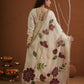 Nayab Off White Silk With Handpaint Dupatta