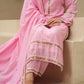 Pink Maslin Embroidered Suit Set