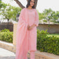 Blush Pink Emboidered Doria Set