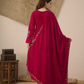 Inaya Rani Pink Velvet Kurta With Pant & Dupatta