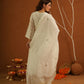Apsaara White Chanderi Gota Suit Set