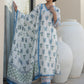 MAGNOLIA WHITE COTTON BLOCK PRINT SUIT SET