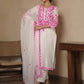 BLOSSOM WHITE CHANDERI EMBROIDERY SUIT SET
