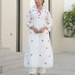 LUV WHITE COTTON HEART EMBROIDERED SUIT SET