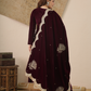 Zehra Wine Velvet Kurta With Pant & Dupatta