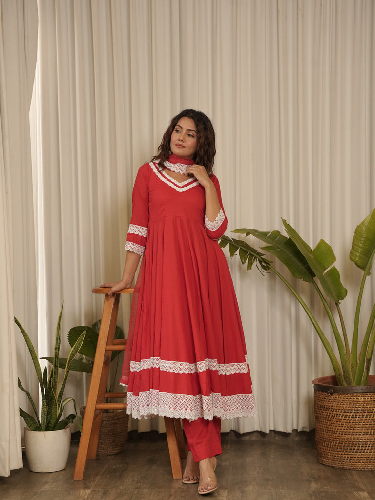 India Roopa Ran1 Roopa Suit Set – OneWe India