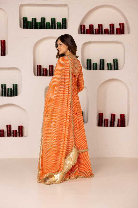 Pehno'Sa Narangi Shehzadi Sharara Set