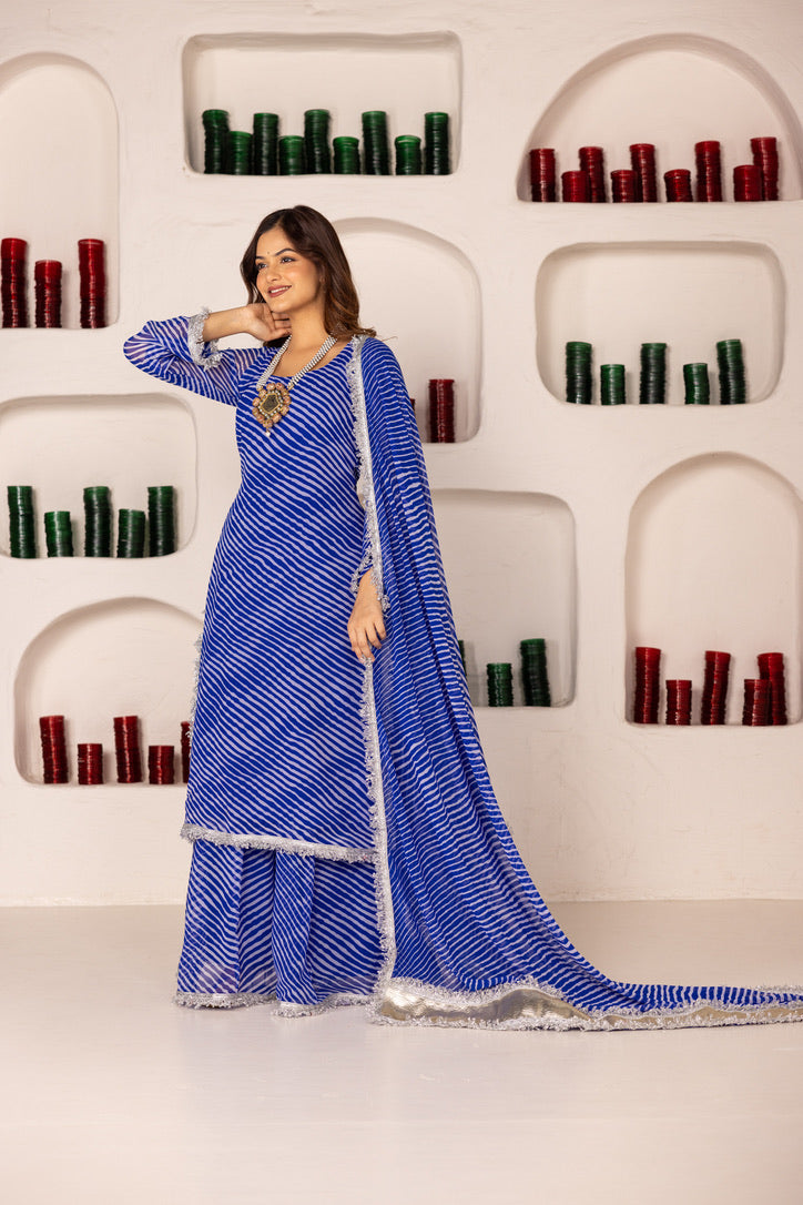 Pehno'Sa Neela Shehzadi Sharara Set