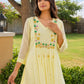 Yellow Marigold Handwork Doria Kurta Set