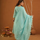 Noormahal Sky Chanderi Aariwork Suit Set