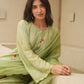 Pista Chanderi Floral Embroidered Suit Set