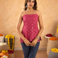 Rose Pink Mirrorwork Chikan Short Kurti