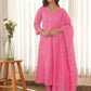 Pink Noor Aari Embroidered Chanderi Suit Set