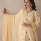 Rosabelle yellow rose embroidery cotton suit set