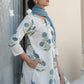 TUDOR WHITE COTTON BLOCK PRINT SUIT SET