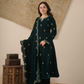 Aamira Deep Green Velvet Kurta With Pants & Dupatta