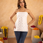 White Mirrorwork Chikan Short Kurti