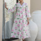 PINK LOTUS COTTON BLOCK PRINT SUIT SET