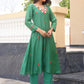 Green Floral Hand Embroidered Chanderi Kurta Set