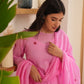 Mable Pink Embroidered Doriya Suit Set