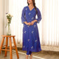 Blue Noor Aari Embroidered Chanderi Suit Set