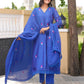 Tulip Tale Royal Blue Chanderi Kurta Set