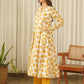 Sunlit Mustard Cotton Print Suit Set