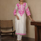 BLOSSOM WHITE CHANDERI EMBROIDERY SUIT SET