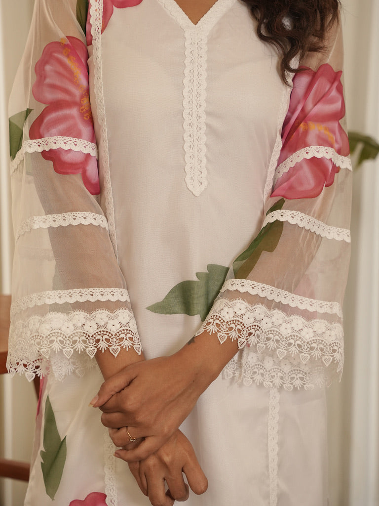 Phool White Suit Set