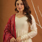 Roohi Off White Chanderi Set With Bandhej Dupatta
