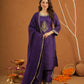 Zehra Purple Silk Zari Work Suit Set