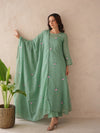 Elira Mint Green Embroidered Doria Suit Set