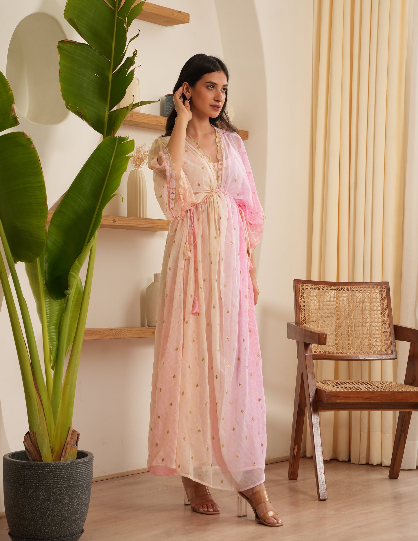 Selah Chiffon Embroidered Dress