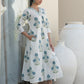 TUDOR WHITE COTTON BLOCK PRINT SUIT SET