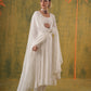 Zeenat White Embroidered Anarkali Set