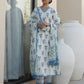 MAGNOLIA WHITE COTTON BLOCK PRINT SUIT SET