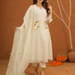 Apsaara White Chanderi Gota Suit Set